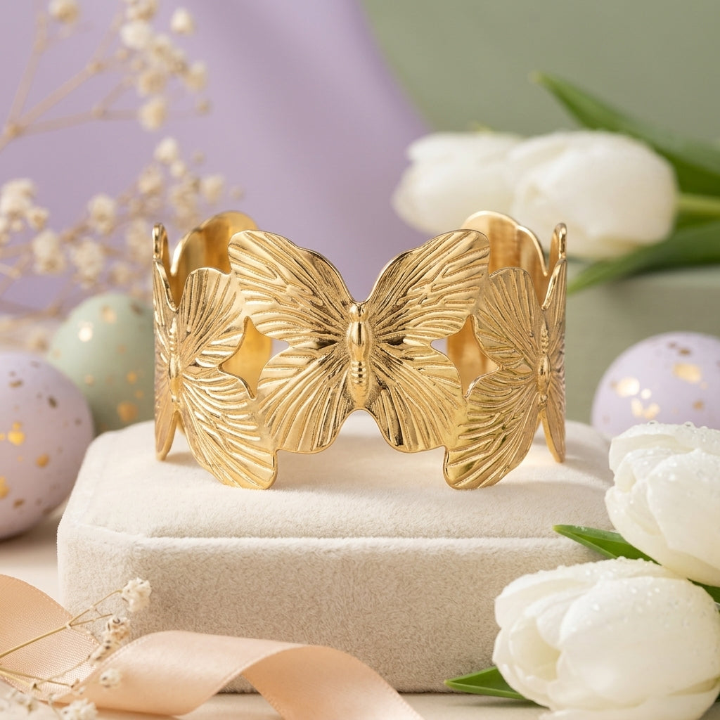Butterfly statement Broad Bracelet