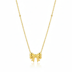 Golden Promise Bow Necklace