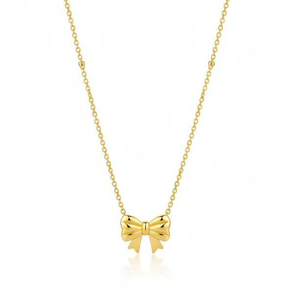 Golden Promise Bow Necklace
