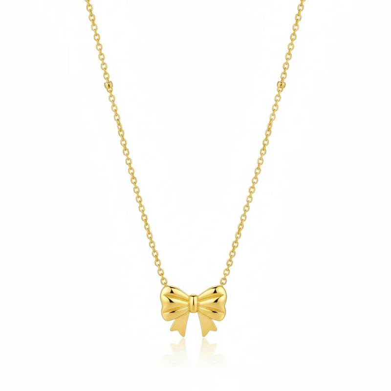Golden Promise Bow Necklace