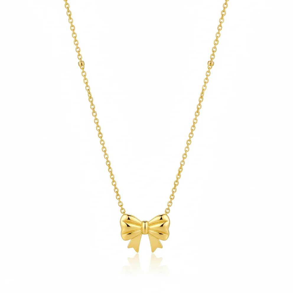 Golden Promise Bow Necklace