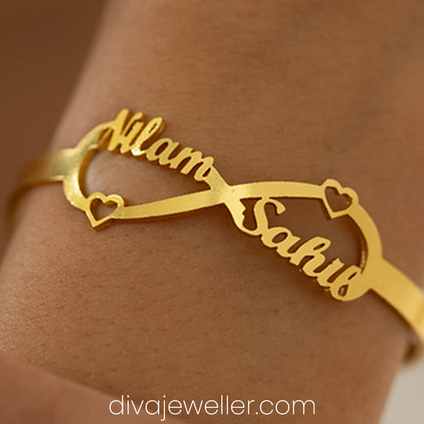 Infinity Couple Name Bracelet