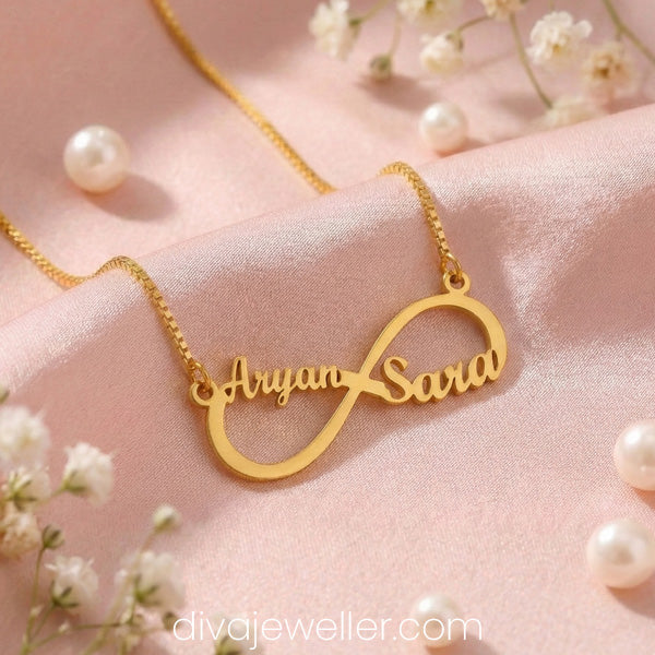 Infinite Couple Name Necklace