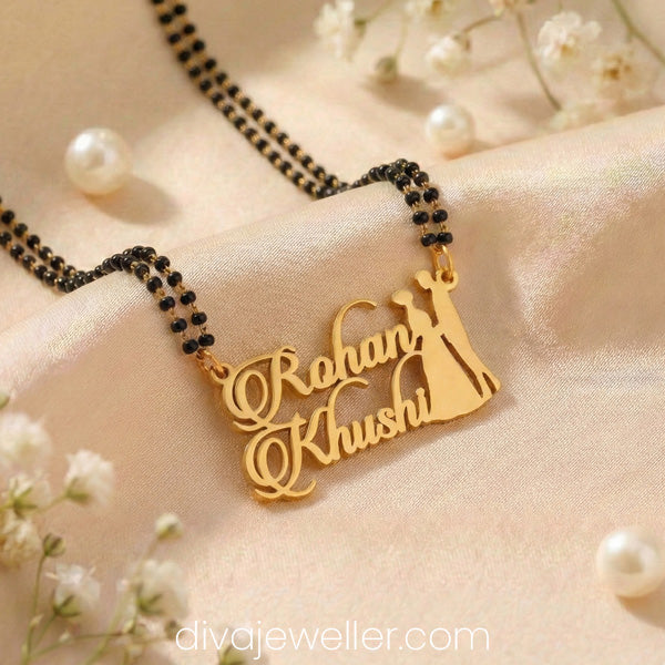 Boy Girl Couple Name Necklace