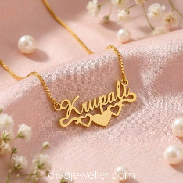 Bottom Line Heart Name Necklace