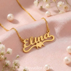 Stylish Heart Name Necklace