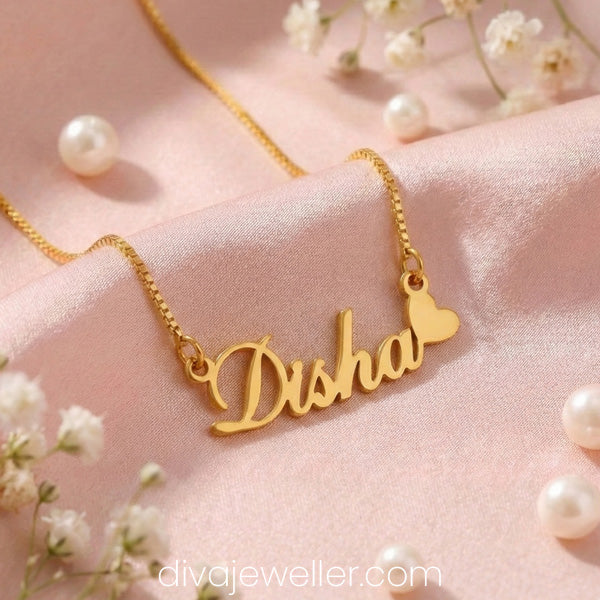 Heart Style Name Necklace