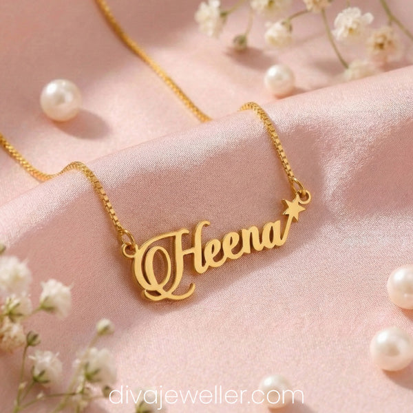 Star Design Name Necklace