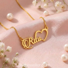 Half Heart Name Necklace