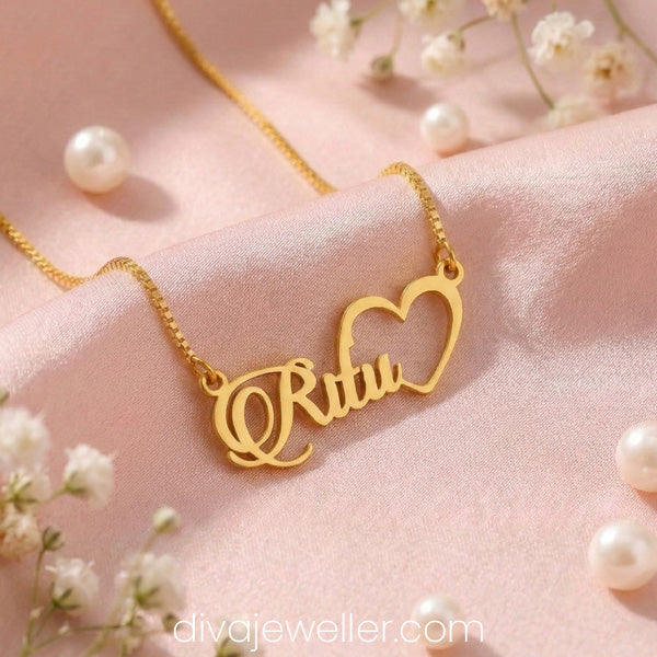 Half Heart Name Necklace