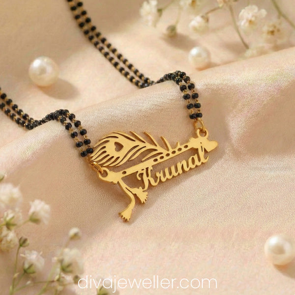 Mor Pankh Name Necklace