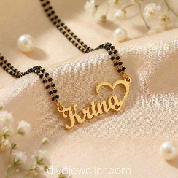 Unique Heart Name Necklace