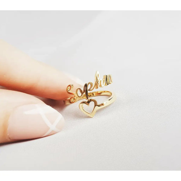 Heart Name RIng