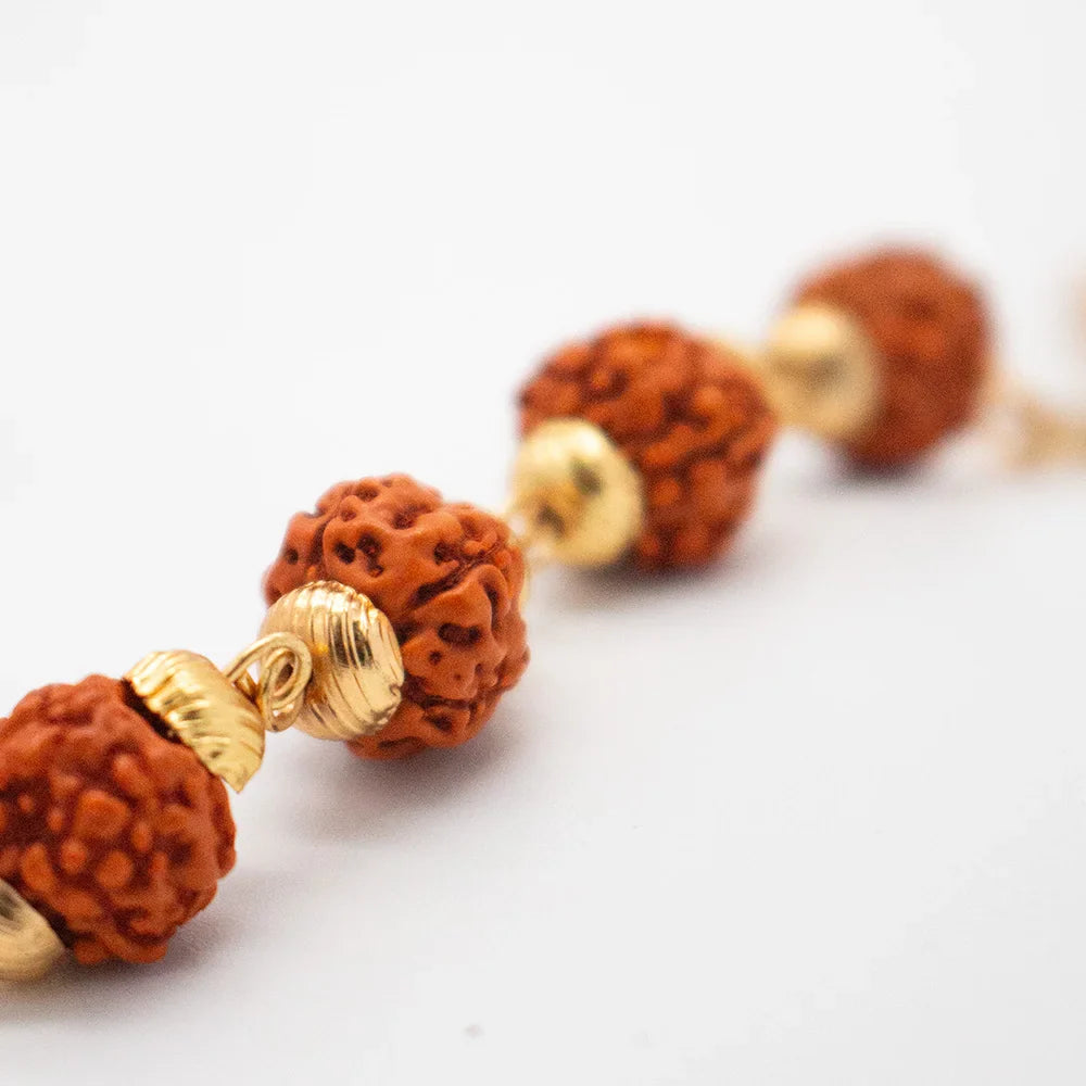 Personalized Kada - Rudraksha Bracelet with Flute Design