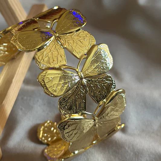 Butterfly statement cuff Broad Bracelet