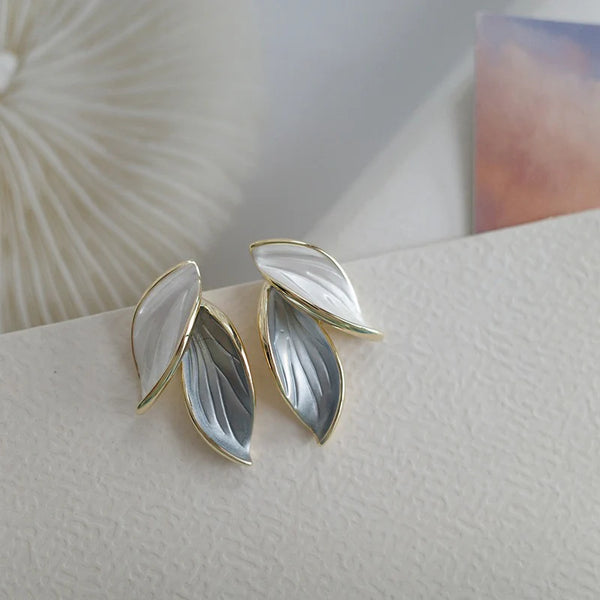 Korean Leaf Drop Earrings