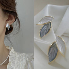 Korean Leaf Drop Earrings