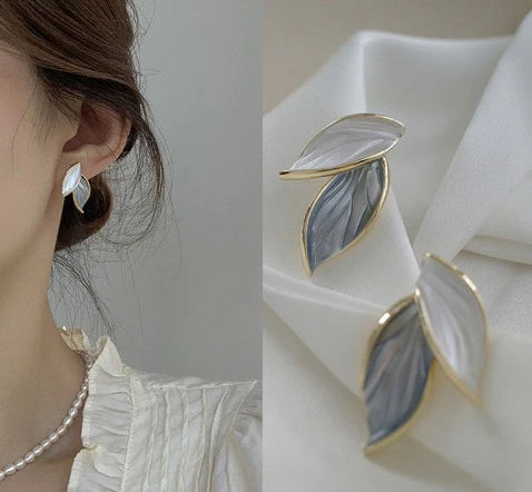 Korean Leaf Drop Earrings