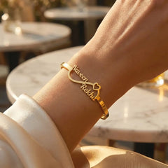 Infinity Heart Couple Name Bracelet