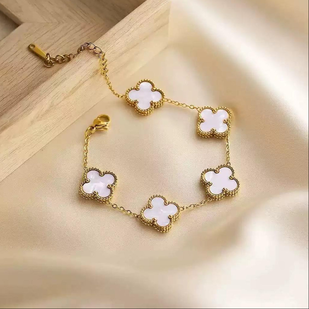 Anti-Tarnish White Flower Bracelet