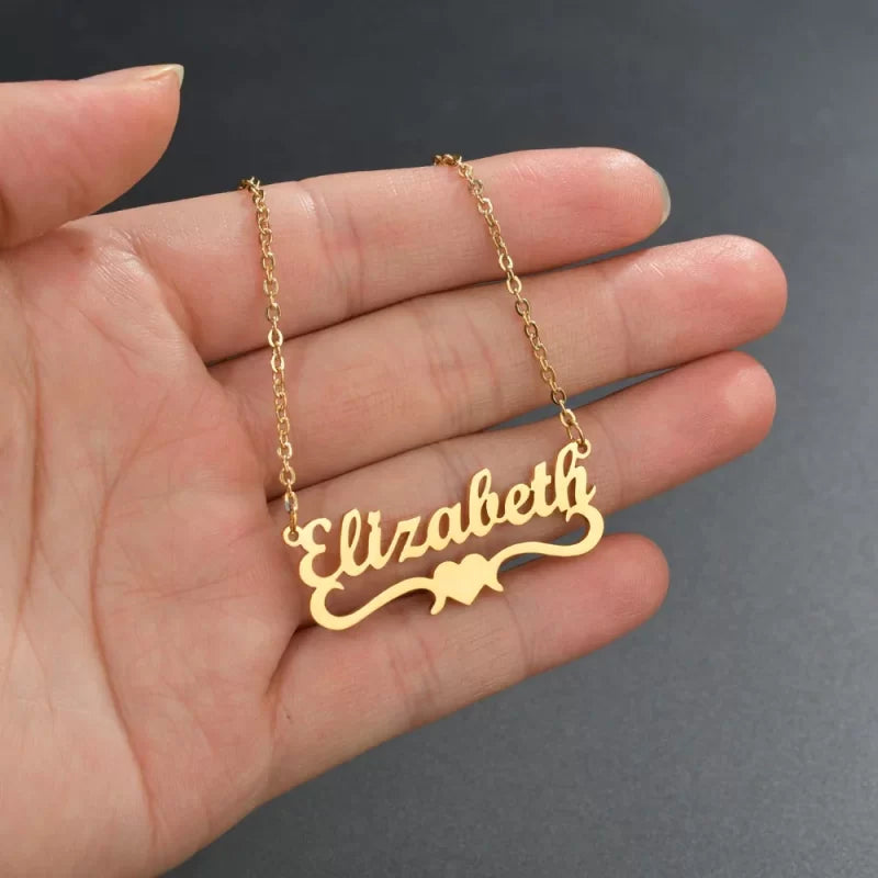 Stylish Heart Name Necklace