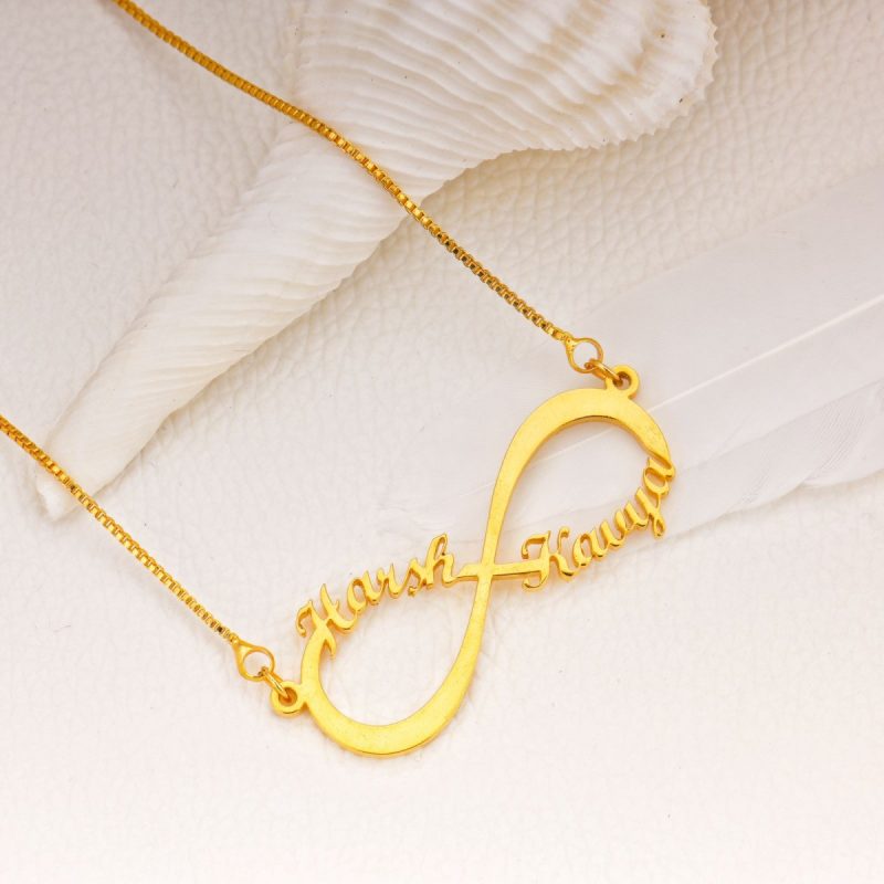 Infinite Couple Name Necklace